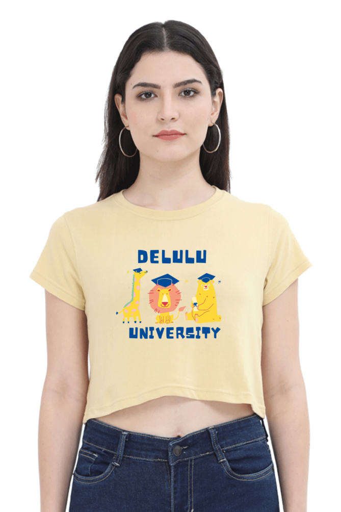 Women's Crop Top - Delulu University