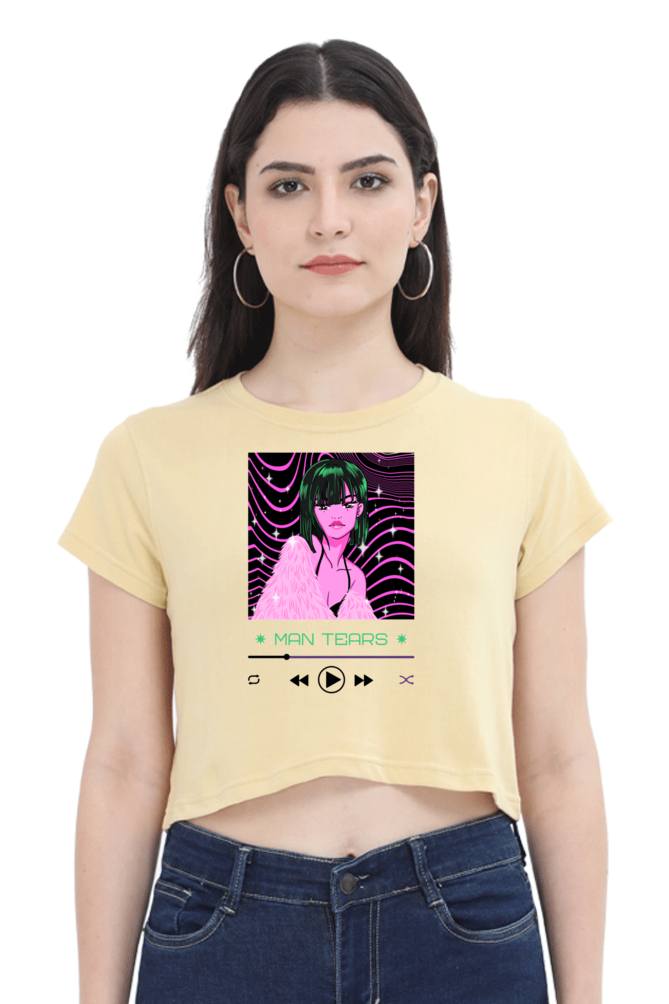 Women's Crop Top - Man tears