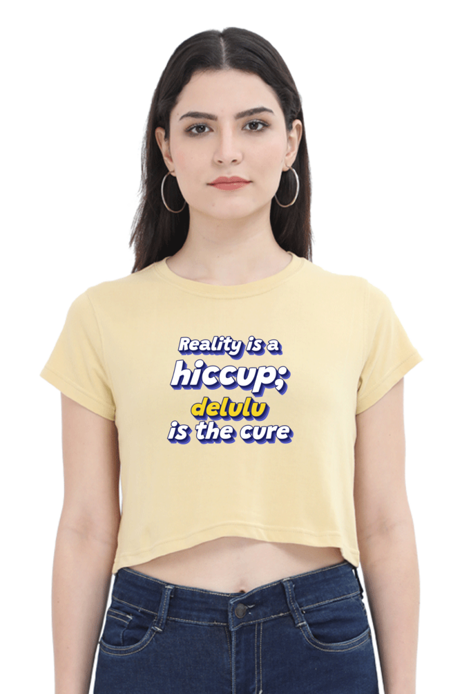 Women's Crop Top - Delulu is the cure