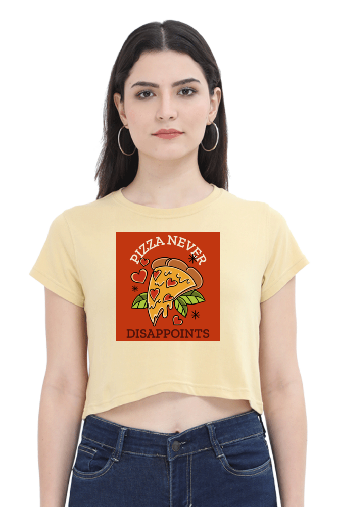 Women's Crop Top - Pizza never disappoints