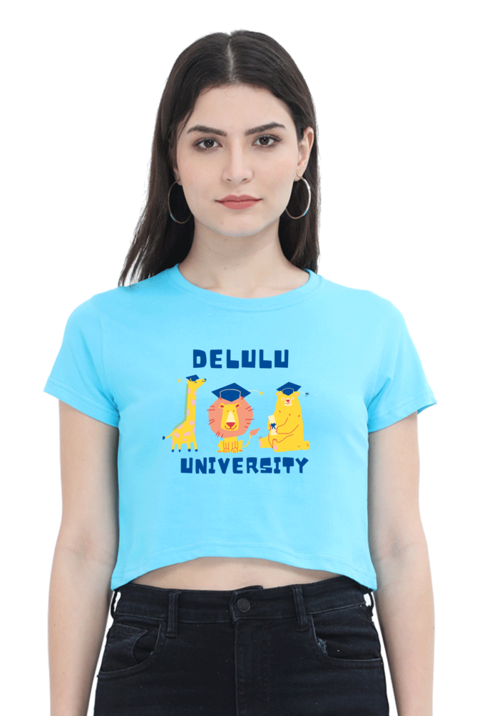 Women's Crop Top - Delulu University