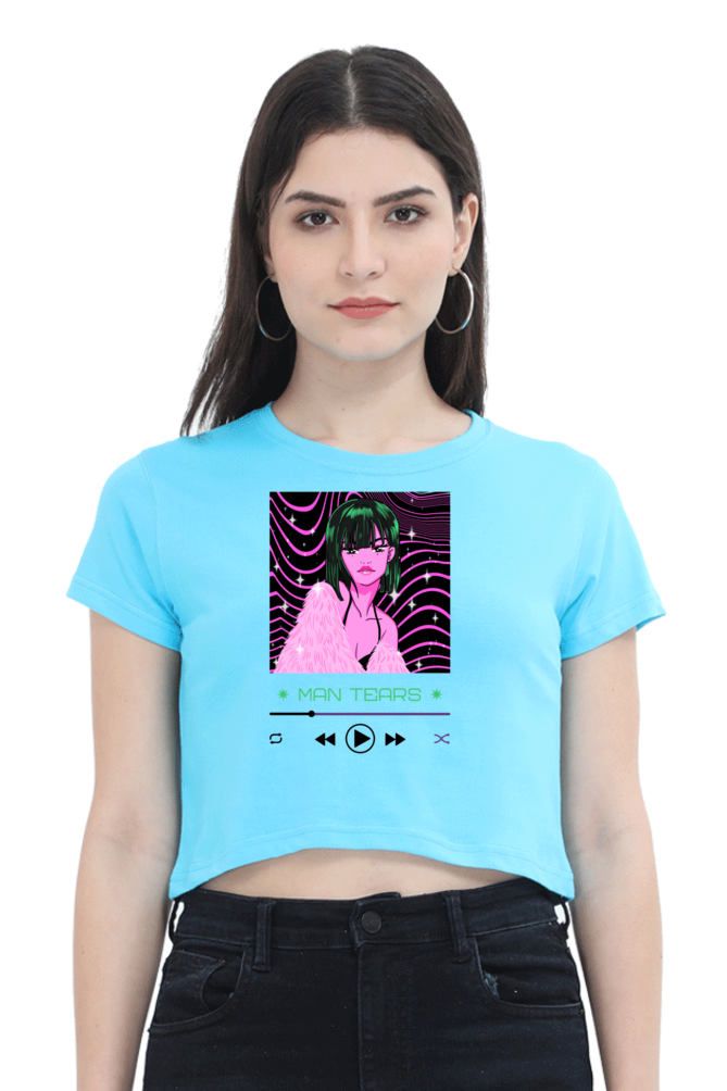 Women's Crop Top - Man tears