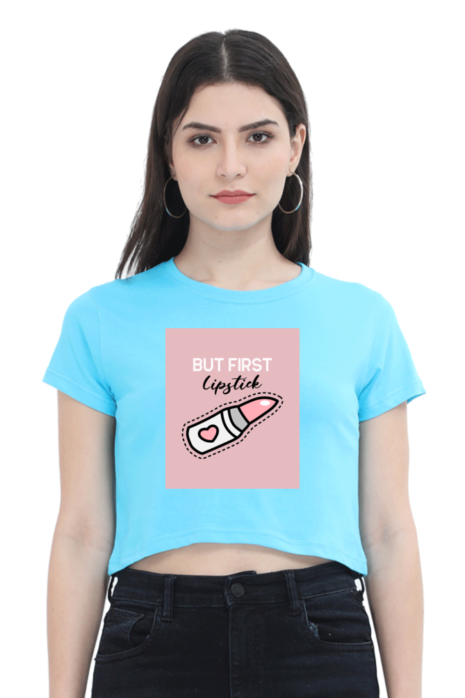 Women's Crop Top - Lipstick first