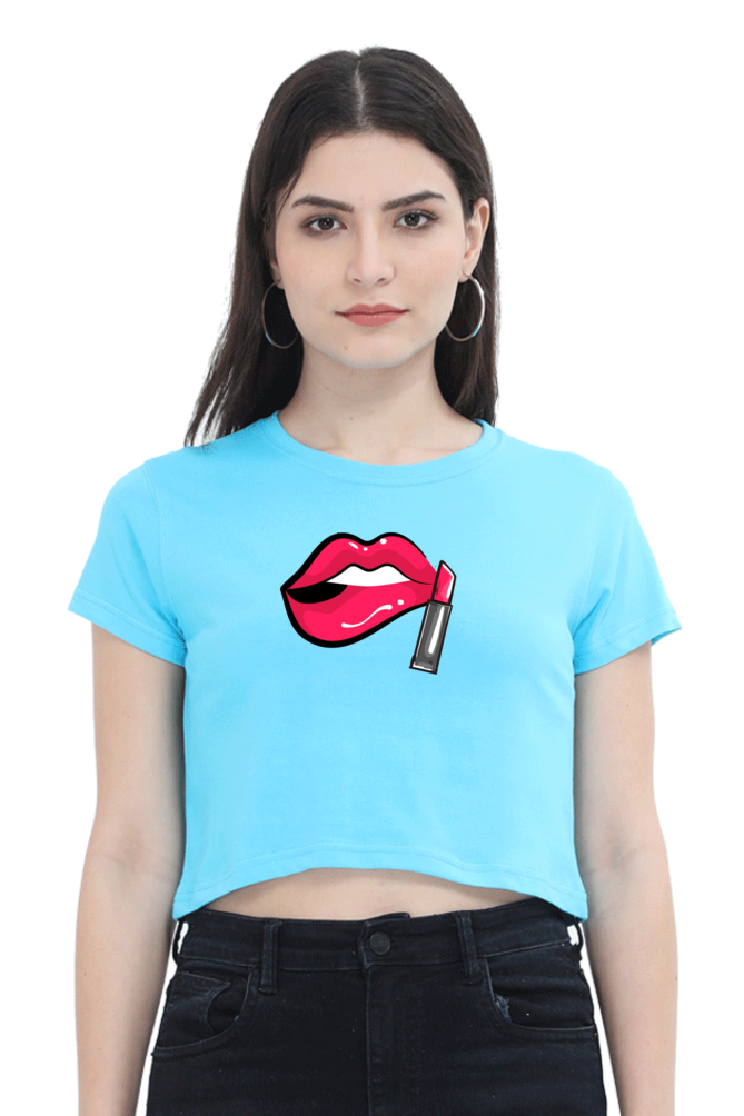 Women's Crop Top - Lips