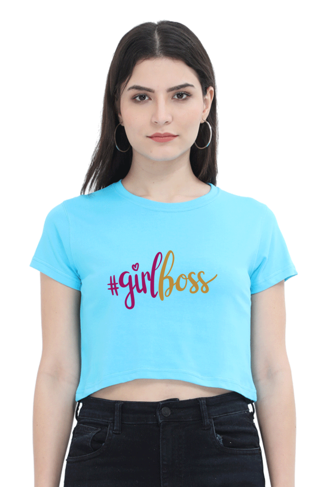 Women's Crop Top - #GirlBoss