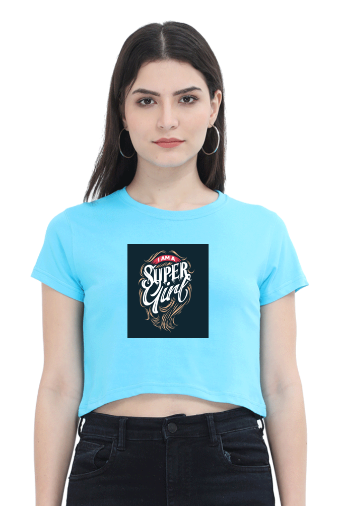 Women's Crop Top - I am a Super Girl