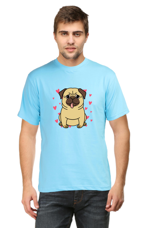 Classic T-shirt - Heart pug dog