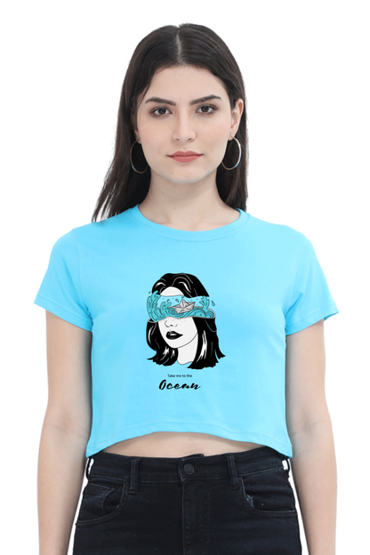 Women's Crop Top - Woman ocean