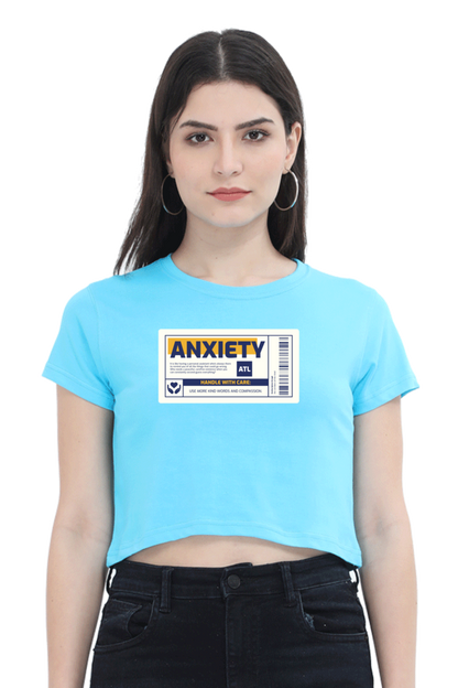 Women's Crop Top - Anxiety label