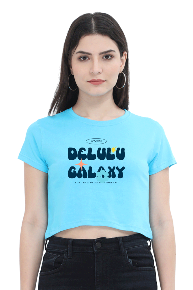 Women's Crop Top - Delulu galaxy