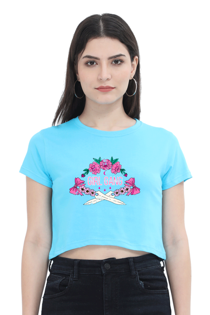 Women's Crop Top - Girl Gang, Knives!