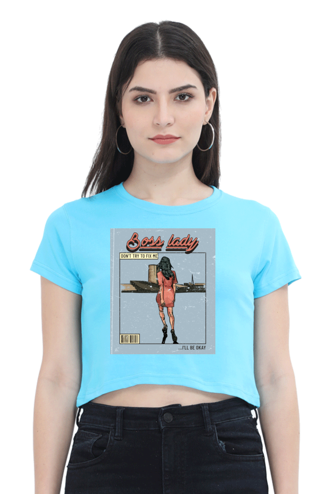 Women's Crop Top - Boss lady