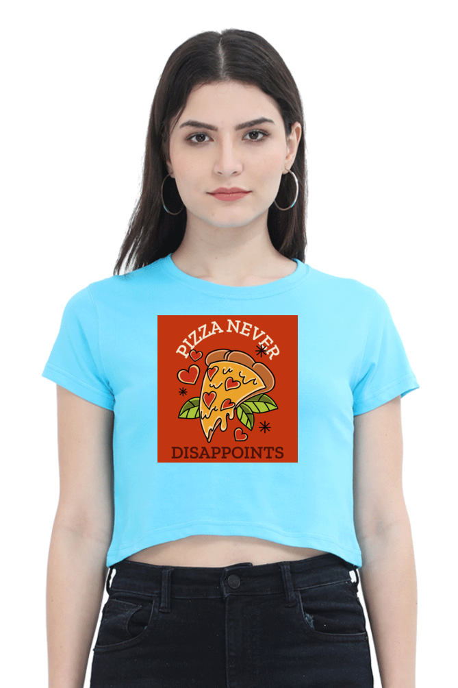 Women's Crop Top - Pizza never disappoints