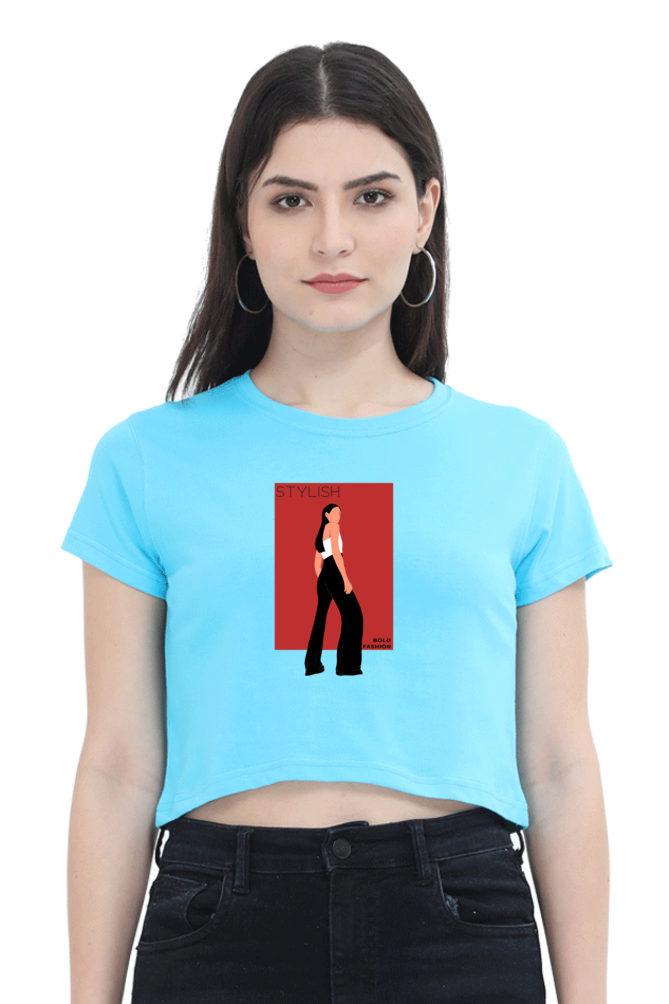 Women's Crop Top - Fashionista Stylish Bold