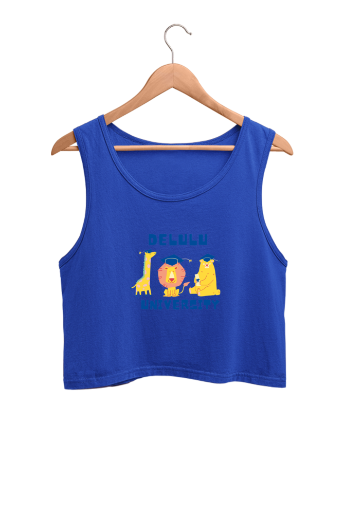 Women's Crop Tank Top - Delulu University