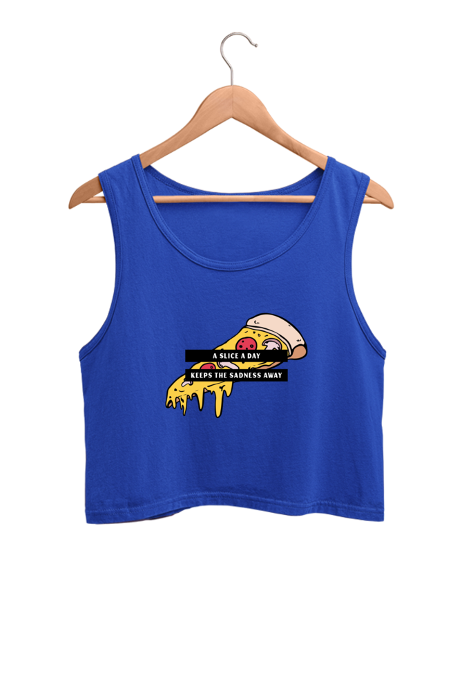 Women's Crop Tank Top - Pizza slice