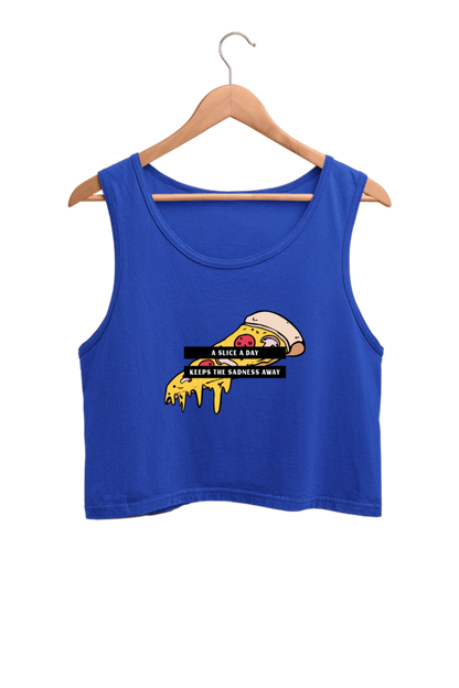 Women's Crop Tank Top - Pizza slice