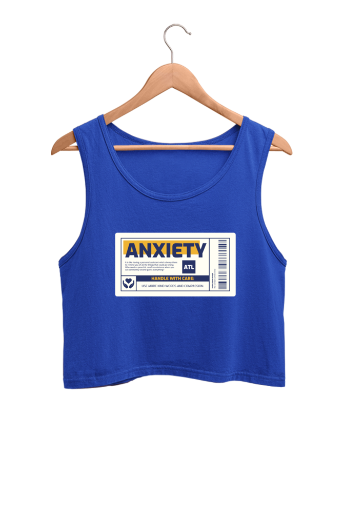 Women's Crop Tank Top - Anxiety