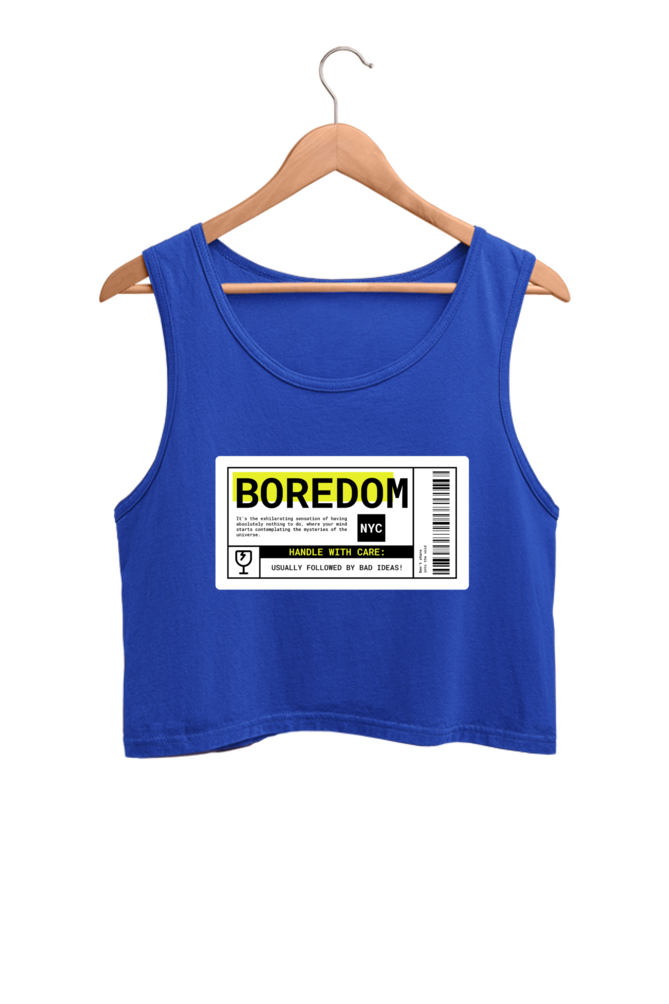 Women's Crop Tank Top - Boredom label