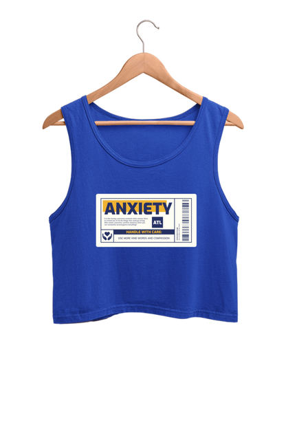 Women's Crop Tank Top - Anxiety