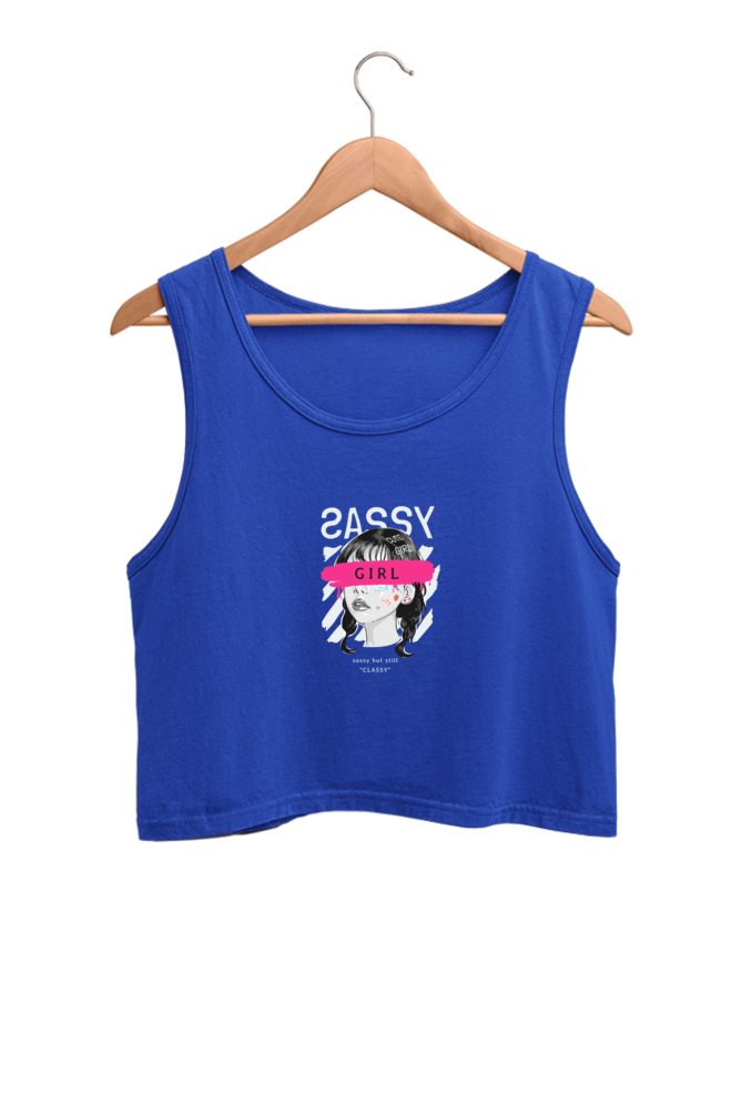 Women's Crop Tank Top - Sassy Girl