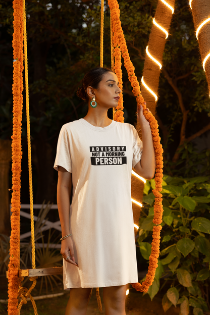 Women's T-shirt dress - Not a morning person